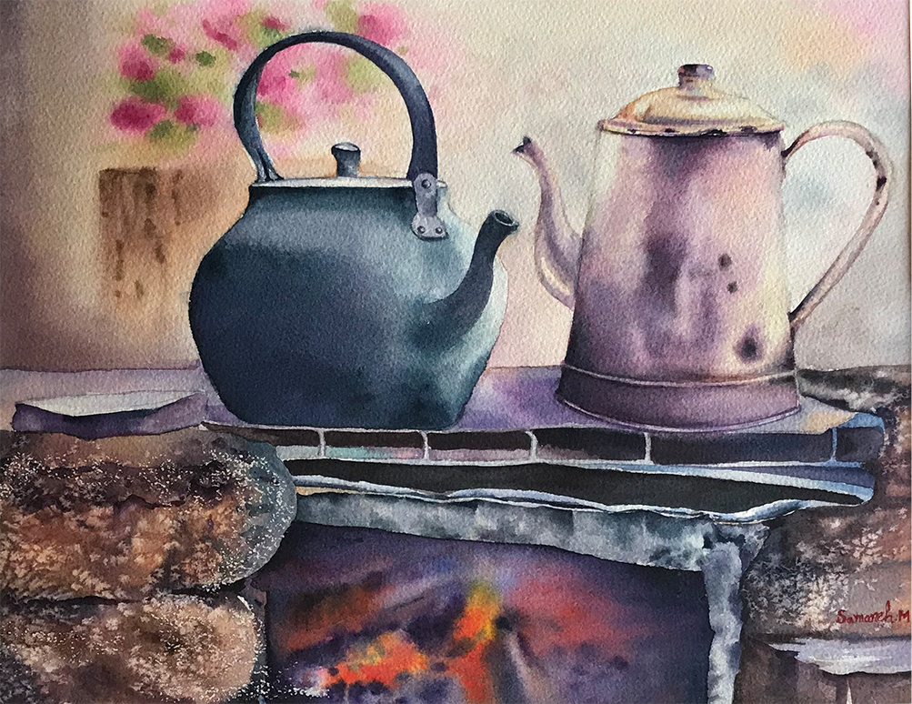 Untitled (Samaneh Mohtadi-Simlpy delighted), artwork by Samaneh Mohtadi